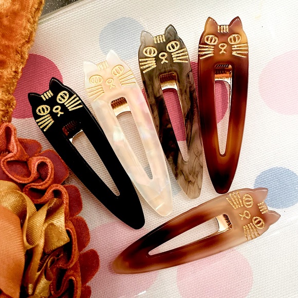 Kitty Cat Hair Clips - Picture 1 of 7